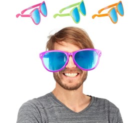 Resim Büyük Parti Gözlüğü Rengarenk 12 Adet 27X9 cm (4887) 