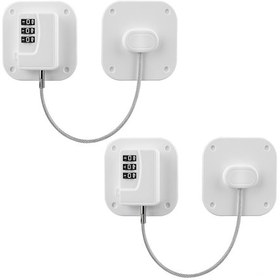 Resim Şifreli Buzdolabı Kilidi, Çocuk Emniyet Kilidi, Dijital Şifreli Pencere Sınırlayıcı - Çekmece Ve Buzdolabı İçin Güçlü Kendinden Yapışkanlı Kod Kilidi 