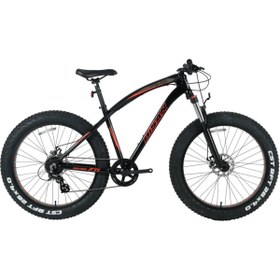 Resim Bisan Savage Ft1 Altus 26 jant 46 CM Parlak Siyah 8 vites Fat Bike 