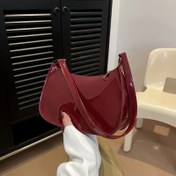 Resim Elegant Burgundy Clutch sabit omuz askıları ile - Biraz şık, yıkanmaya gerek yok, hafif tasarım 