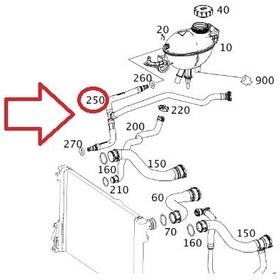 Resim MERCEDES-BENZ 2125013925 | E Serisi W212 Kasa Radyatör Hortumu Orijinal (2125013925) 