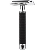 Resim Springsun Erkekler İçin Paslanmaz Çelik Çift Bıçaklı Uzun Saplı Tıraş Makinesi Seti - Klasik Tasarım + Yedek Bıçaklar 