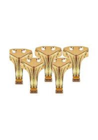 Resim Metal Aysak Epoksi Tepsi Tesbih Kutusu Ve Aksesuar Ürünleri İçin Mini Ayak 100 Lü 2,5 Cm Gold 