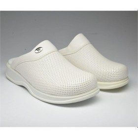 Resim Beyaz Renk Ortopedik Taban Sabo Doktor Terliği Hastane Terliği Beyaz 