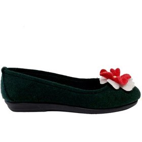 Resim Verde Scuro Babet Kadın 2023/r Green Life Ballerına Woolıne Verde Scuro 