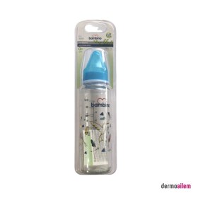 Resim Bambino Cam Biberon 225 Ml Figürlü Mavi B012 