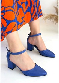 Resim Mulen Mavi Cilt Topuklu Ayakkabı Çok Renkli 