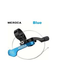 Resim Xuweiwei Mavi Meroca Aluminyum Alasim Bisiklet Sele Borusu Dusurucu Uzaktan Kumanda Kolu Mtb Daginiklik Sele Borusu Kontrol Anahtari Ayarlanabilir Yukseklik Mavi 