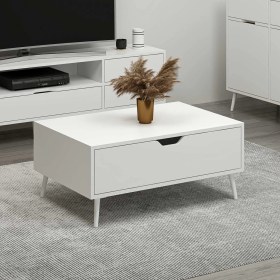 Resim Elina Ayaklı Orta Sehpa - Beyaz/beyaz Beyaz 