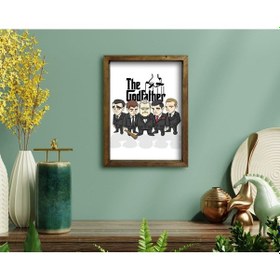 Resim Bk Home Godfather Baba Tasarımlı Doğal Masif Ahşap Çerçeveli Tabl (551061667) 