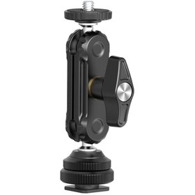 Resim ulanzi R098 Double Ball Head Magic Arm (1/4"-20 ve Cold Shoe) 