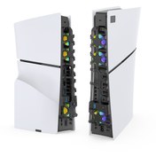Resim Ps5 Slim Uyumlu Soğutucu Led Işıklı Sessiz Fan 4000rpm Usb 3.0 Ra 