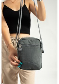 Resim Nemo Bags Gri Unisex Telefonluk, Cüzdan, Kartlık, Çapraz Askılı Omuz Çantası, 18x13cm Gri 