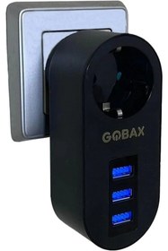 Resim shopwave Gobax Termal Akım Korumalı Akıllı Priz 3xusb Li, Çocuk Korumalı, Led Işıklı, Yüksek Isıya Dayanıklı 