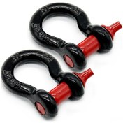 Resim Yaleker Yüksek Dayanımlı 8 Ton Çekme Güçlü Çelik D-ring Çekme Halatı Bağlantısı 2'li Paket 