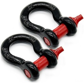 Resim Yaleker Yüksek Dayanımlı 8 Ton Çekme Güçlü Çelik D-ring Çekme Halatı Bağlantısı 2'li Paket 