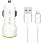 Resim Soultech 3.1 A Fast 2 Hızlı Araç Şarjı & Lightning Şarj Kablosu 