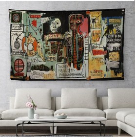 Resim Jean Michel Basquiat Notary Kanvas Duvar Örtüsü-halısı-5002 