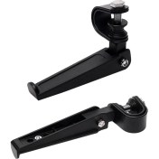 Resim Sharplace Çift Siyah Evrensel Motosiklet Ayak Pegs Braketi Katlanır Motor Çarpma Çubuğu 