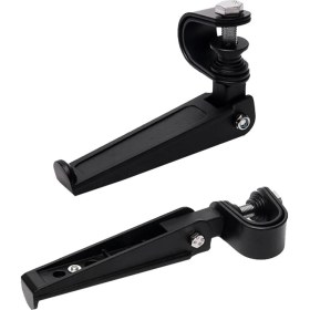 Resim Sharplace Çift Siyah Evrensel Motosiklet Ayak Pegs Braketi Katlanır Motor Çarpma Çubuğu 
