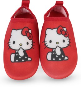 Resim Hello Kitty Baskılı Tabanlı 26-30 Numara Deniz Ayakkabısı - Kırmızı - Kırmızı / 26 Numara 