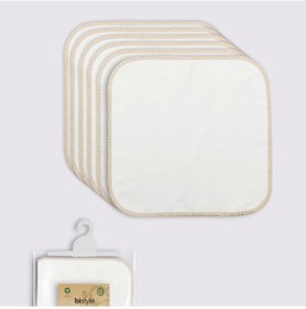 Resim Bistyle Organik 28x28 6'lı Penye Mendil 90103 Ekru Ekru 