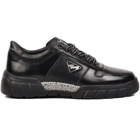 Resim MARCOMEN 152-19503 Siyah Hakiki Deri Erkek Sneaker 