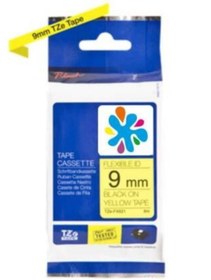 Resim Brother TZe-621 Sarı Üzerine Siyah Muadil Etiket Şeridi 