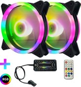 Resim Bilgisayar Cpu Rgb Işıklı Radyatör 2 Fan+uzaktan Kumanda 