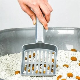 Resim Plastik Evcil Hayvan Kedi Kumu Temizleme Eleme Küreği 