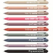 Resim 10 Çekilebilir Tükenmez Kalem, Motivasyonel Kalem, Toplu Fiyat Kalem, Pozitif Enerji Sözleri Hediyeleri, Kadınlar, Erkekler, Ofis, Okul ve Öğretmenler için Uygun, Siyah Mürekkeple. 