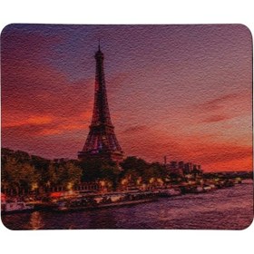 Resim Paris Eyfel Kulesi Desenli Kaymaz Taban Optik Bilgisayar Notebook Mouse Pad Maus Ped 17,5x21,5cm 