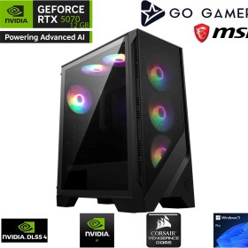 Resim Go Gamer GA1635D AMD Ryzen 9 7950X / 256GB DDR5 5600Mhz / 4TB NVMe m.2 SSD / RTX 5070 12GB / 240mm Sıvı Soğutma / MSI 27" 180Hz. / AMD Gaming Paket 