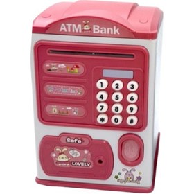 Resim Büro Ev Ofis Çocuk Hediyesi İçin Şirin Tasarımlı Şifreli Atm Kumbara 