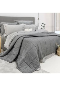 Resim Schafer Home Loria Yatak Örtüsü Nevresim Seti 7 Parça-antrasit Antrasit 