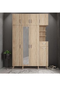 Resim Açelya Portmanto Vestiyer Meşe140cm M11 