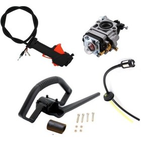 Resim Kmtmak Motorlu Tırpan Sırt Gaz Tetiği Pilot Kol Karbüratör Hortum Set 