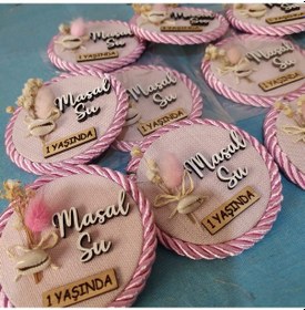 Resim Kişisel Ahşap Jüt Magnet 10lu 