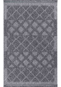 Resim Cool Halı Oscar 7512 Antrasit Hav Toz Vermez Hasır Dokulu Salon Mutfak Koridor Halısı 