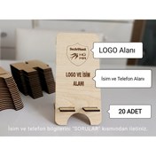 Resim hü ma tasarım ve aksesuar Promosyon Reklam Tanıtım Ürünü Portatif Ahşap Telefon Tablet Tutucu Aparatı Telefon Tutacağı 20 Adt 