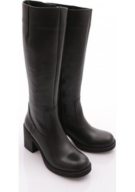 Resim Dgn 47001 Kadin Topuklu Çizme Siyah 