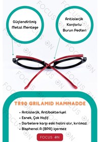 Resim Focus On KS001-C1S-EKRAN Siyah Kırmızı 2-5 Yaş Mavi Işık Filtreli Çocuk Ekran Gözlüğü 