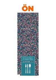 Resim Kuşe Kağıt Çatal Kaşık Bıçak Kılıfı Çiçekli 500'lü 8 x 24 CM 