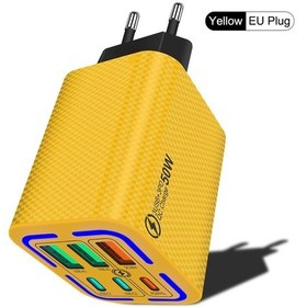 Resim İphone Uyumlu 15 Pro/android Telefonlar İçin Mini 50w Pd Hızlı Şarj Küpü - Cep Eu Yellow 02 