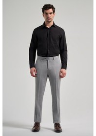Resim İmza Gri Esnek Yandan Cepli Slim Fit Classic Pantolon 1003250160 Gri 