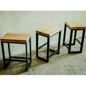 Resim Abronya Metal Ahşaplı Tabure Tabure Modelleri Doğal Ahşaplı Tabure 1 Adet 