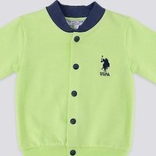 Resim U.S. Polo Assn Magnificent Yeşil Bebek Hırka Sarı 