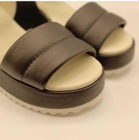 Resim Hera Siyah Deri Dolgu Topuk Sandalet Siyah 