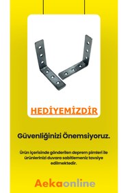 Resim Aeka Ae-1065 Atlas 4 Kapaklı Çok Amaçlı Askılıklı Raflı Beyaz Gardırop 180 Cm Çocuk Ve Bebek Odası 