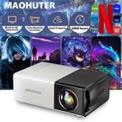Resim MAOHUTER Akıllı Mini Taşınabilir Projektör - 3D Hazır, 180° Ayarlanabilir Açı, 20.000 ANSI Lümen, 3000 Saat, 20.32cm Ekran, USB ve Uzaktan Kumanda Ev Sineması, Filmler, Sunumlar, Akıllı Telefonlar, iPad, TV Kutusu, Dizüstü Bilgisayar, Taşınabilir Projektör, Film Gecesi, Şık Tasarım, Yüksek Kaliteli Lens 